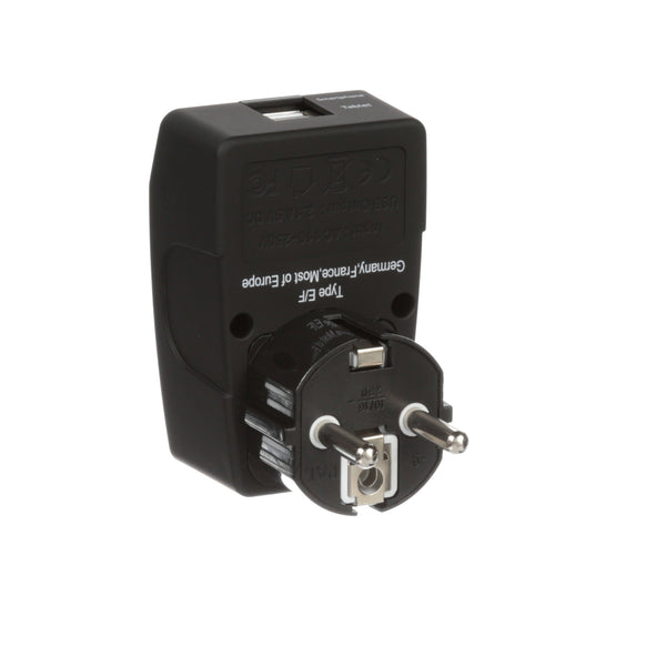 Type E & F Travel Adapter with USB Ports