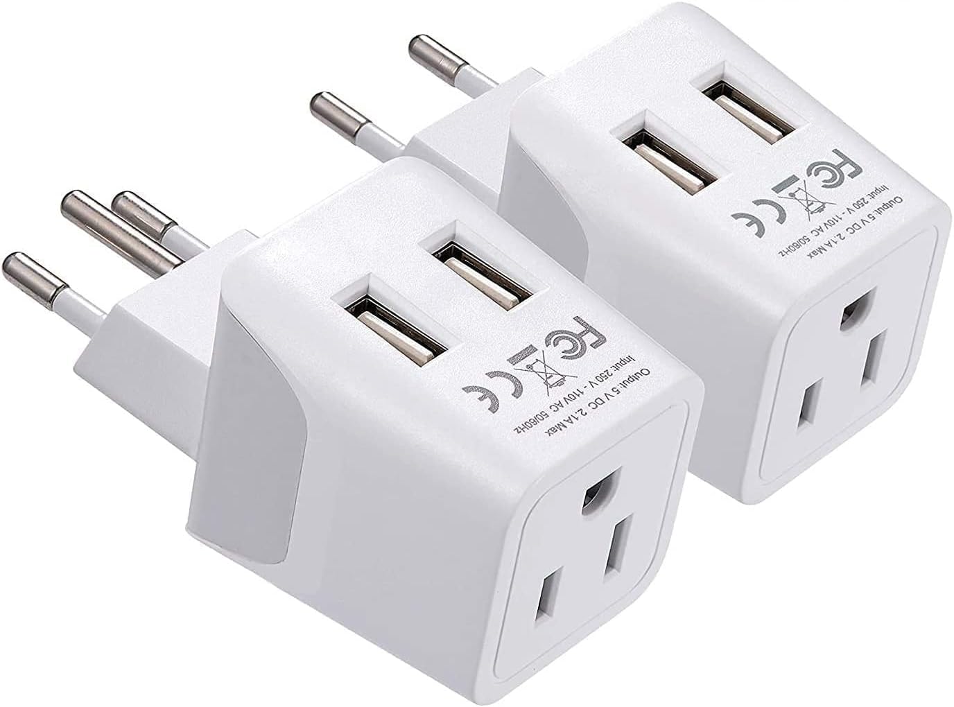 Switzerland Travel Adapter Plug Combo - Type J, C | Dual USB – Swiss Combo