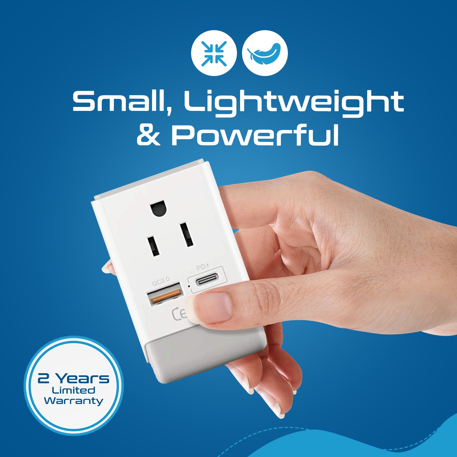 Australia, China Travel Adapter | Type I - USB-A & USB-C Ports + 2 USA Outlet (AP-16)