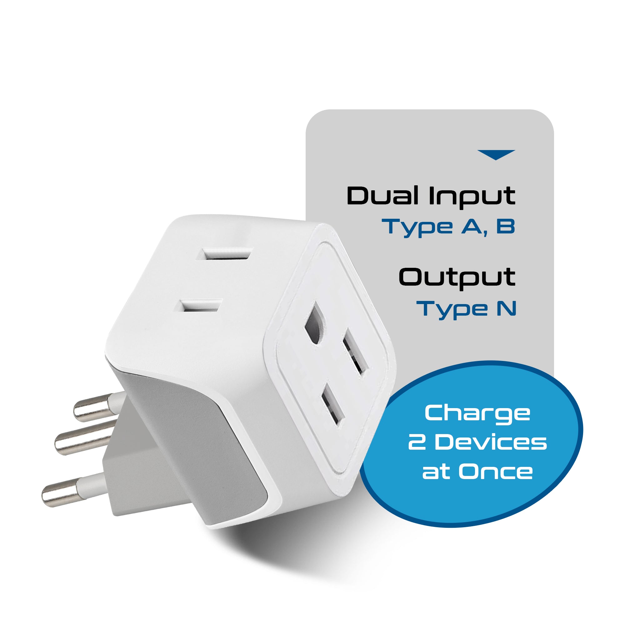 Brazil Travel Adapter - Type N - Ultra Compact (CT-11C, 3 Pack)