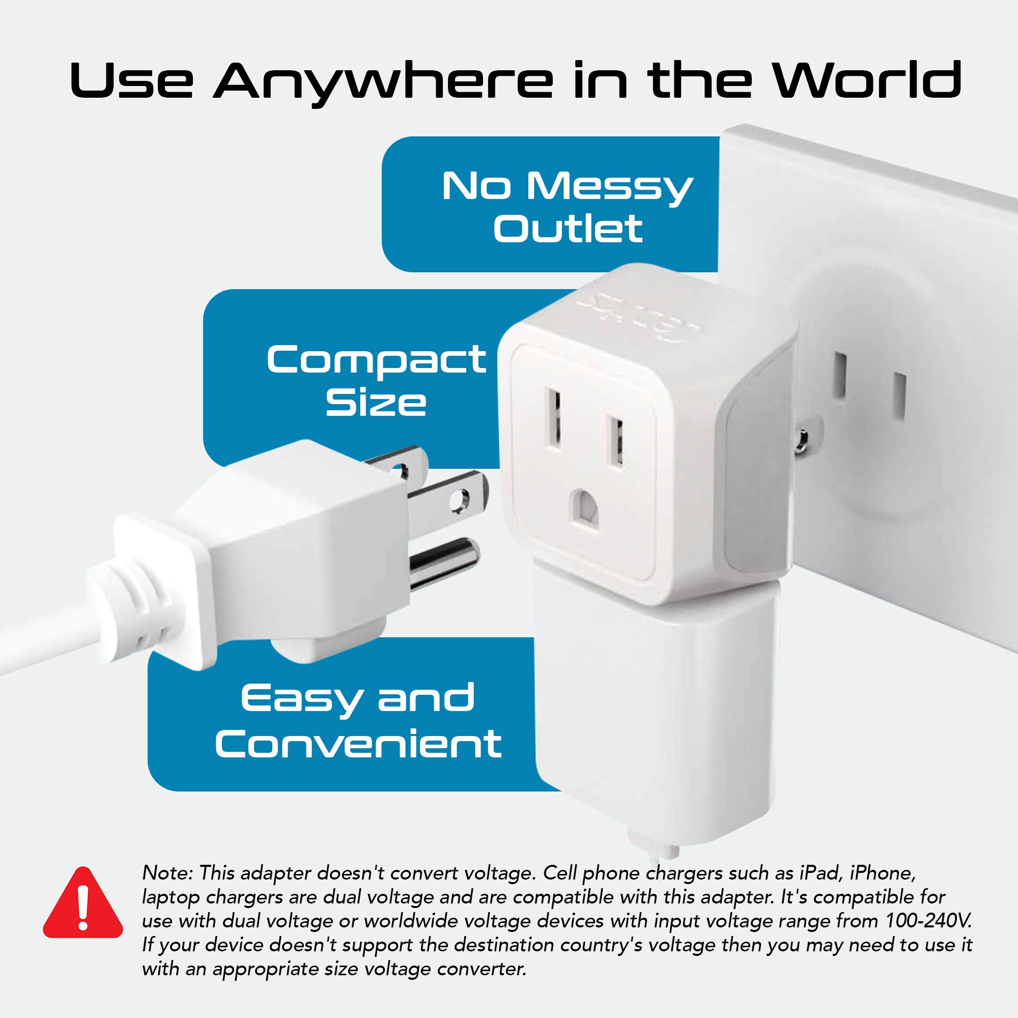 International Travel Adapter Plug Set - 11 pcs 2 in 1 Compact (CT-11PK)