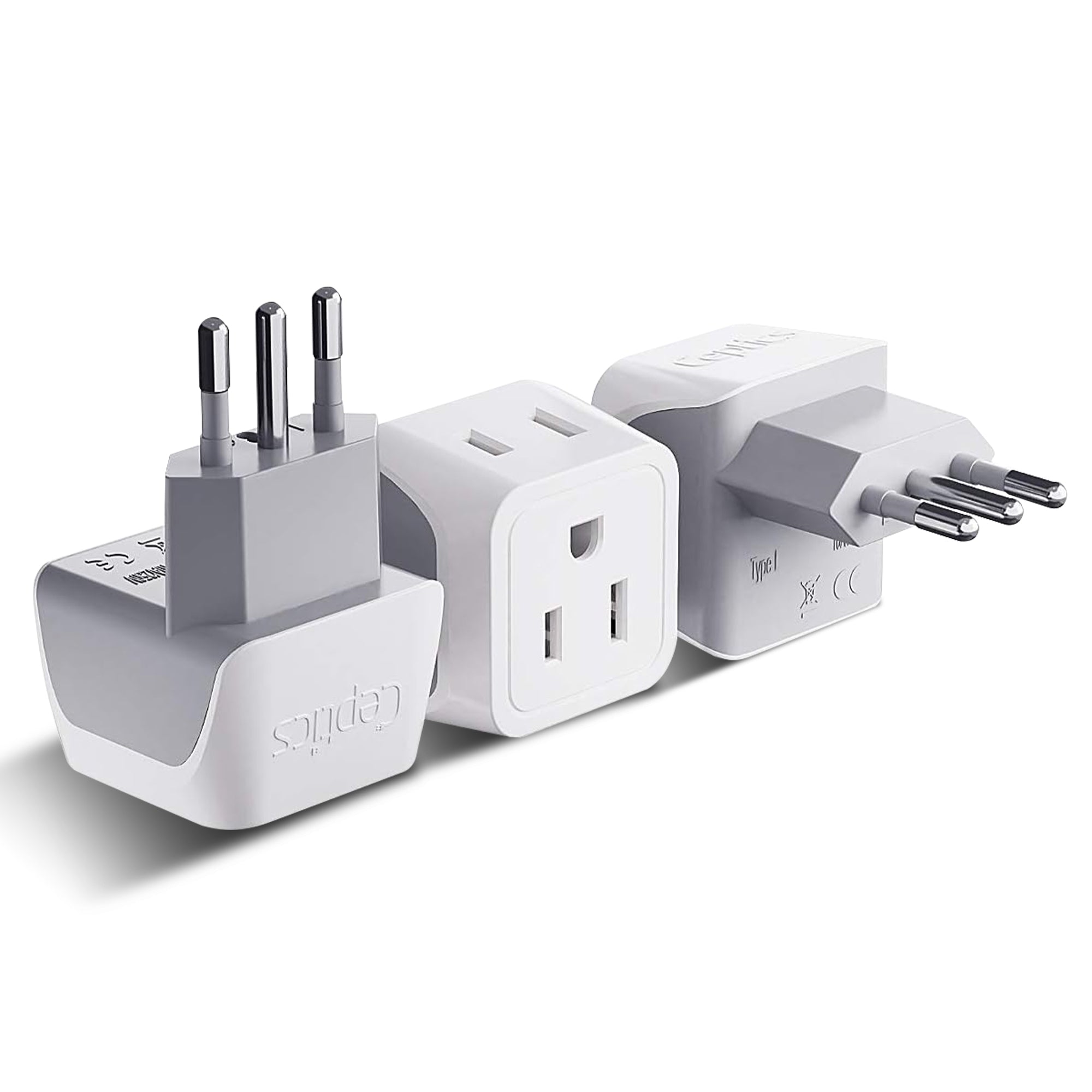 Italy Travel Adapter - Type L - Ultra Compact (CT-12A, 3 Pack)