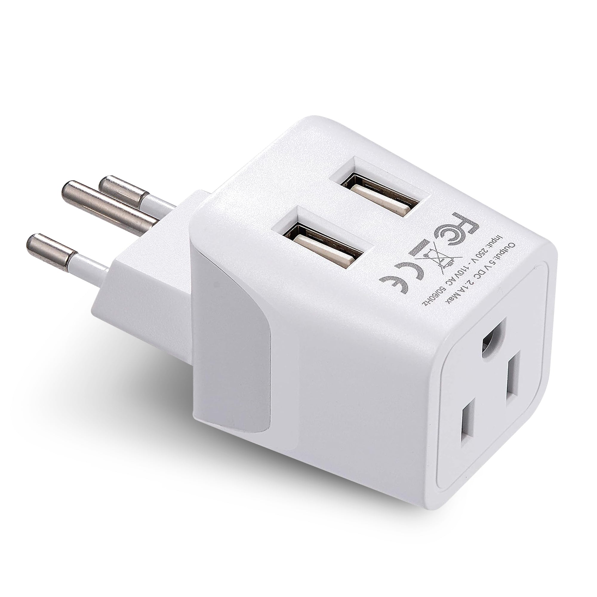 Switzerland Travel Adapter - Type J - Dual USB (CTU-11A)