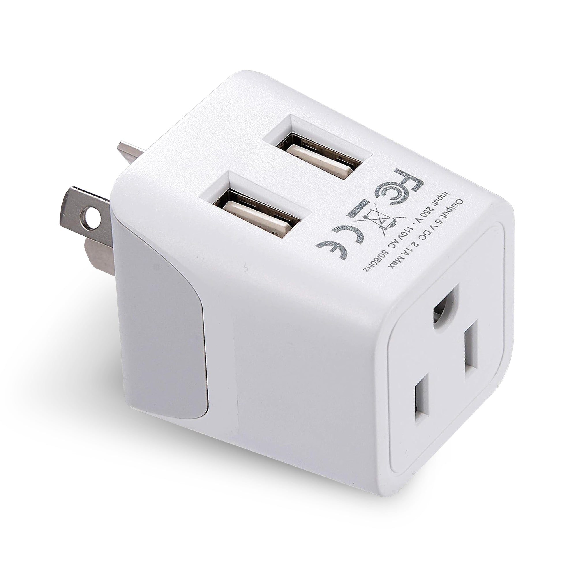 Universal Travel Adapter Plug Compact Safe Grounded Perfect for Cell Phones  Laptops Camera EU UK US AU