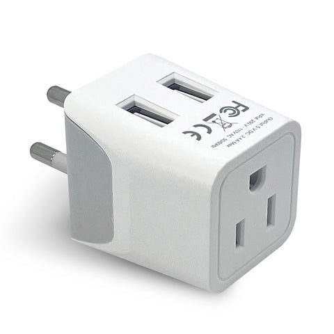 Thailand Travel Adapter - Type O - Dual USB (CTU-18)