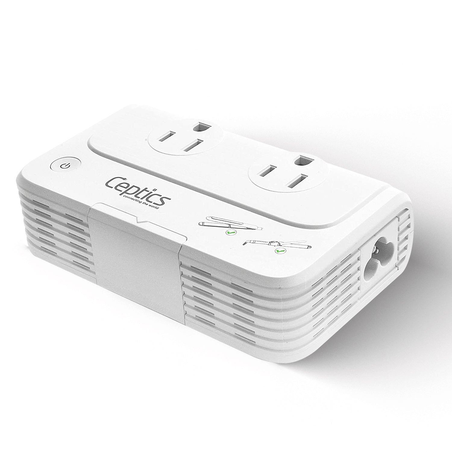 European Travel Voltage Converter 230W - 2 Outlets + 4 USB QC 3.0 - 220V to 110V (PU-200X-EU)