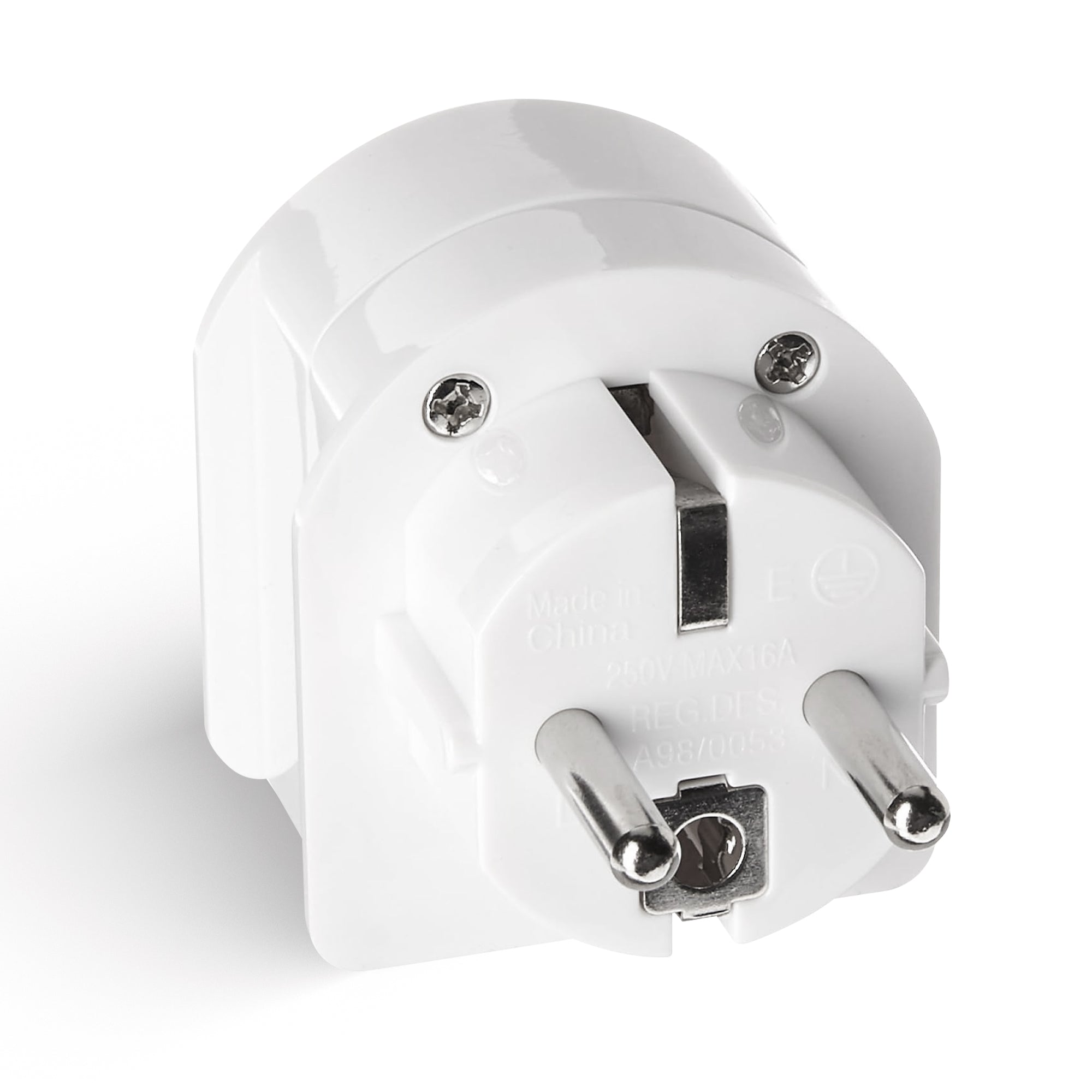 South Africa to Europe Schuko - Type E/F - Travel Plug Adapter - Grounded (SA-EU)