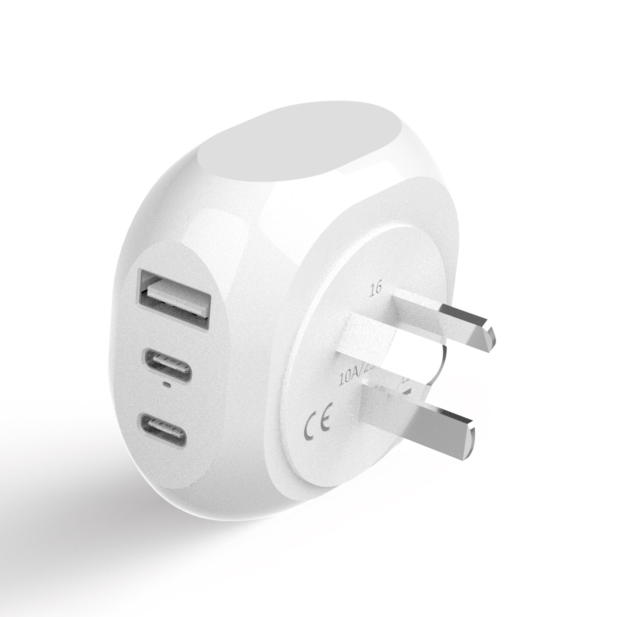 Australia, New Zealand, China Travel Plug Adapter - Type I - 5 in 1 - Ultra Compact (PTU-16)