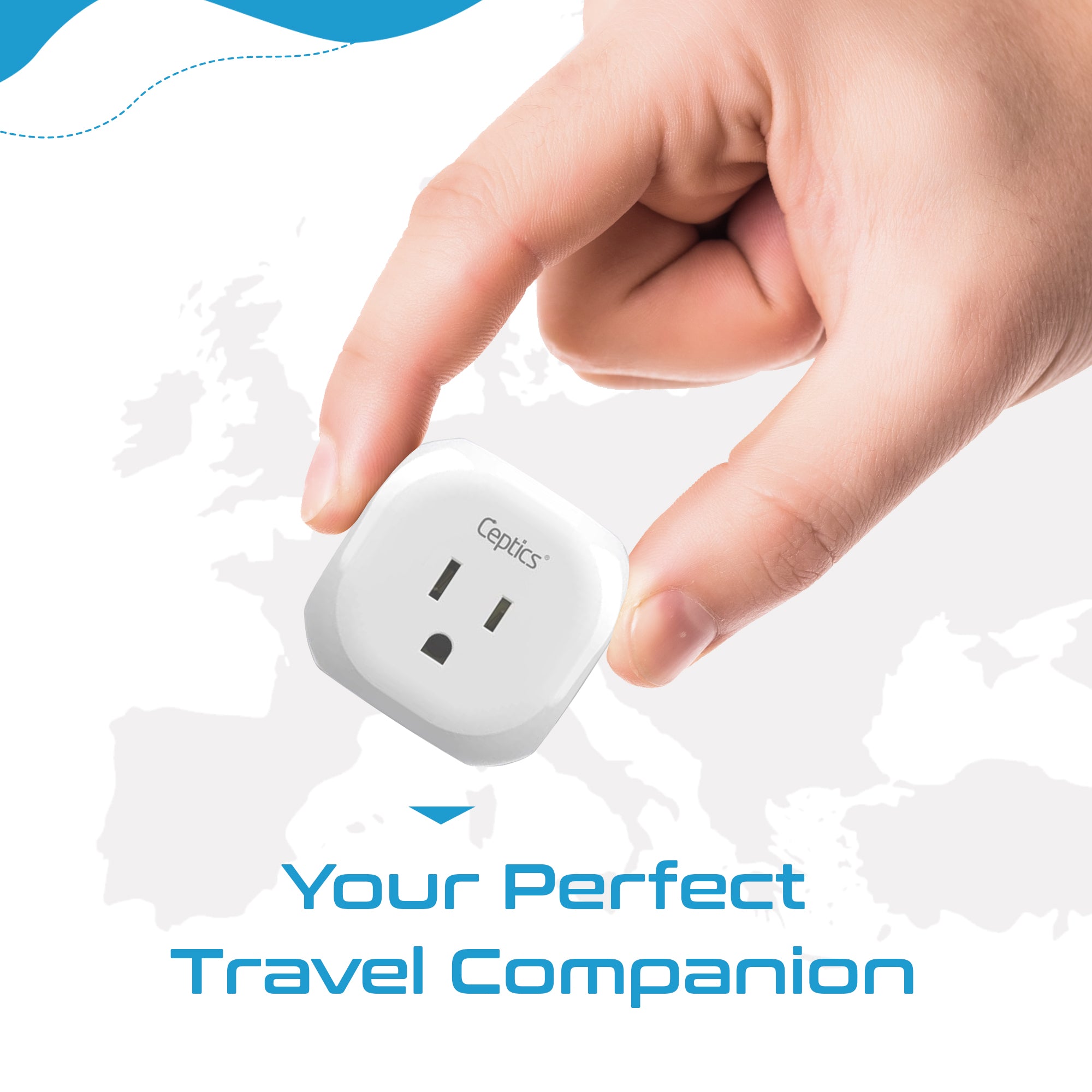 Australia, New Zealand, China Travel Plug Adapter - Type I - 5 in 1 - Ultra Compact (PTU-16)