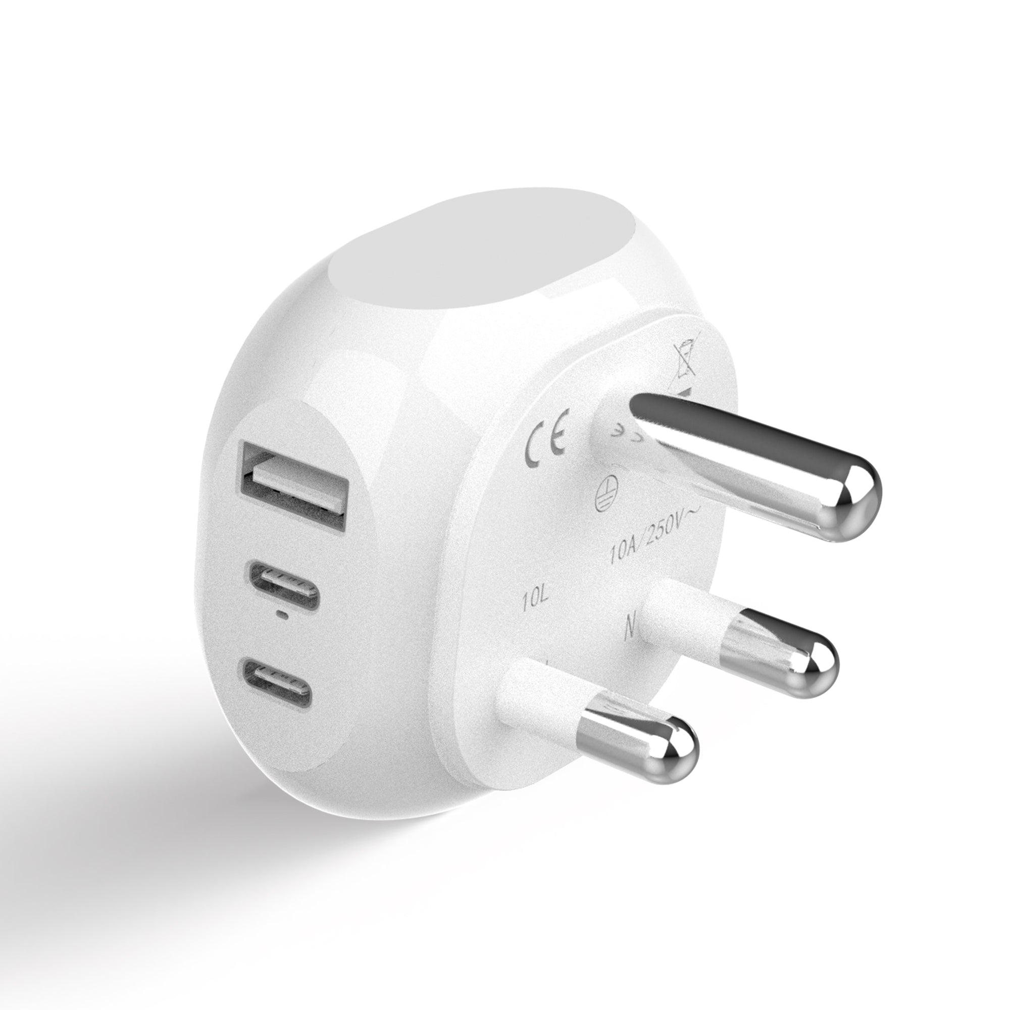 South Africa Travel Plug Adapter - Type M - 5 in 1 - Ultra Compact (PTU-10L)