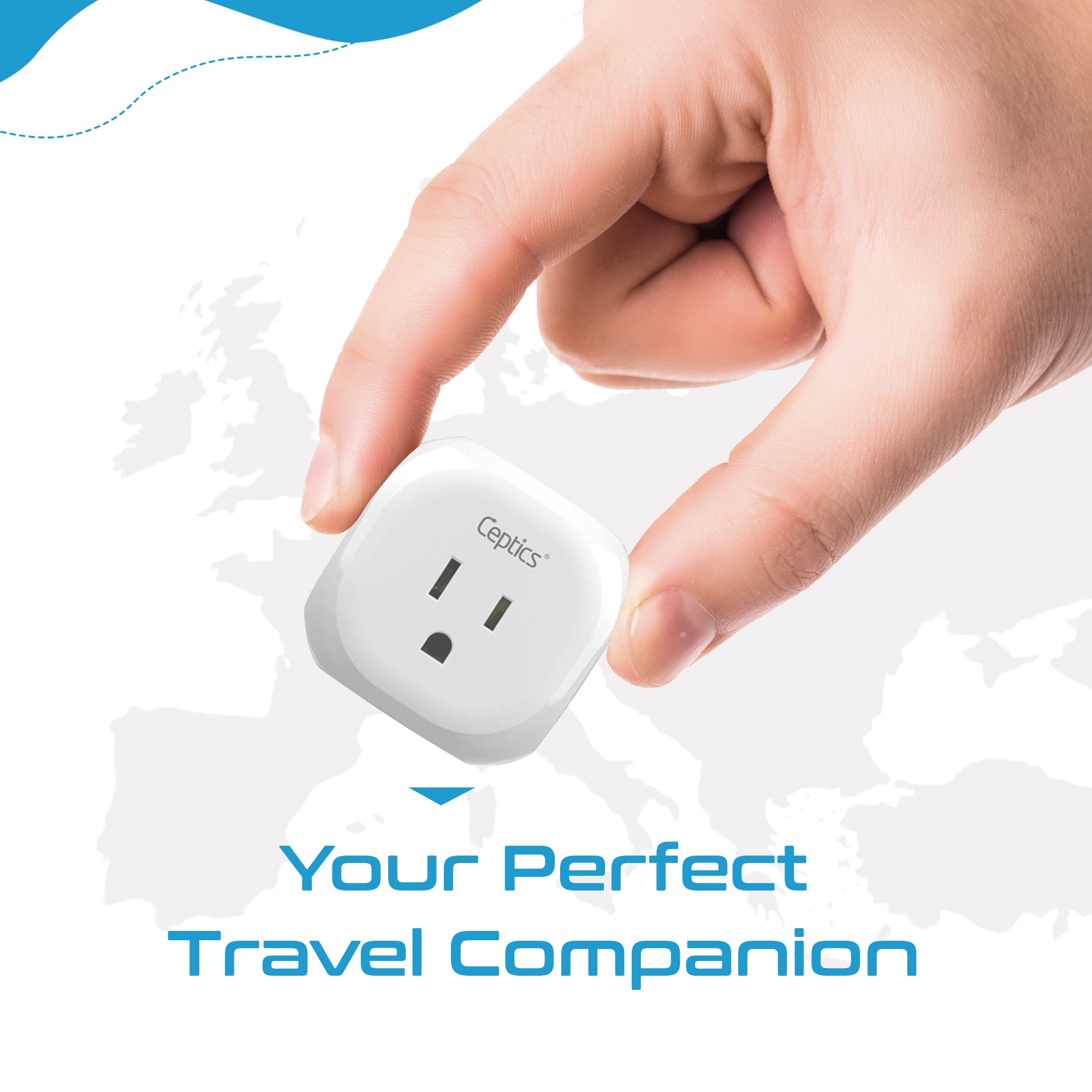 South Africa Travel Plug Adapter - Type M - 5 in 1 - Ultra Compact (PTU-10L)