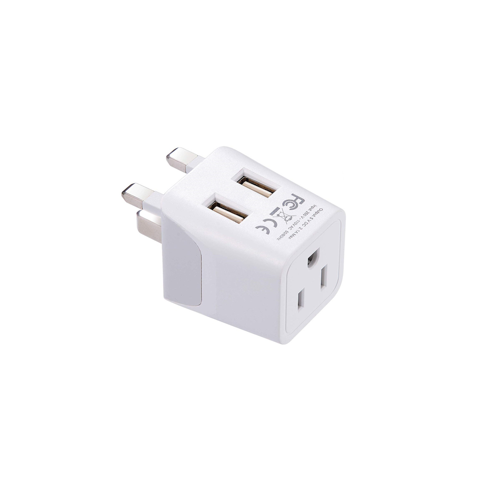 European Travel Adapter Set – Type E/F, G, C - With Dual USB - 3pcs (CTU-EU-SET)