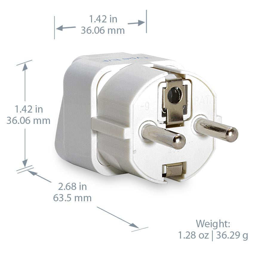 International Travel Adapter Plug Set - 5 pcs (GP-5PK) - Grounded