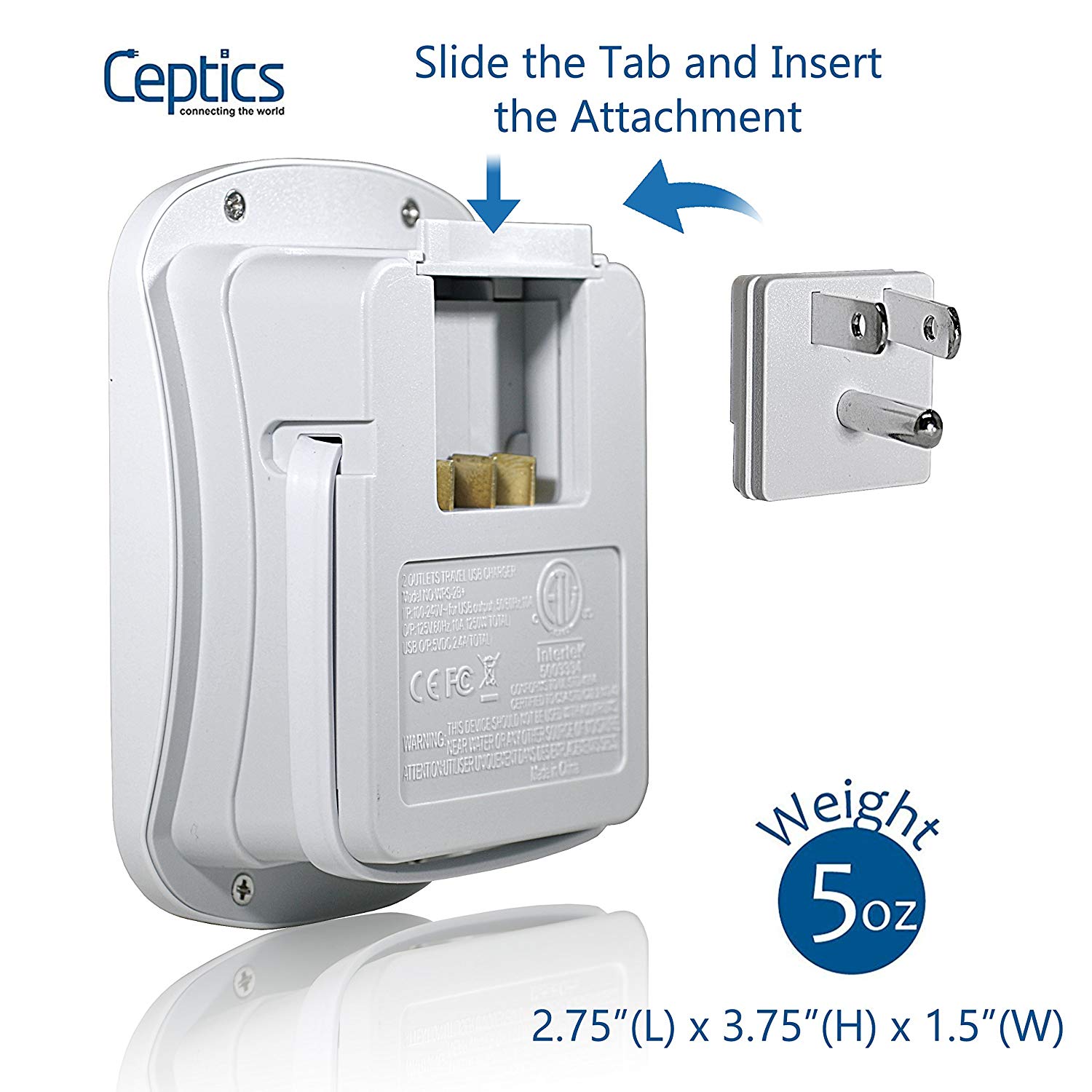 SWadAPt World Travel 7 Adapter Separate Attachment Set for WPS-2B+ - (AT-WPS)