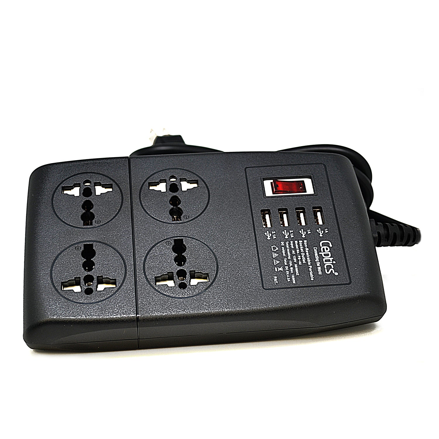 Universal Heavy Duty Power Strip 4x Outlet - 4x USB (PS-4U)